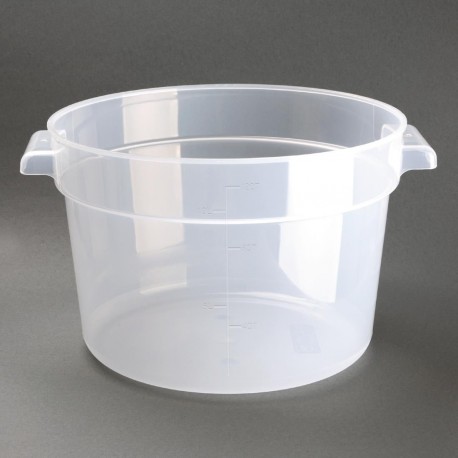 Vogue polypropyleen ronde vershoudbak 10L - helder