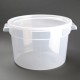Vogue polypropyleen ronde vershoudbak 10L - helder