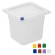 Hygiplas Click PP GN-bak 1/6 met deksel & 7 HACCP-kleurclips 150 mm 2,2L (set van 4)