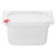 Hygiplas Click PP GN-bak 1/9 met deksel & HACCP-kleurclips 100 mm 0,85 l (set van 4)