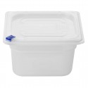 Hygiplas Click PP GN-bak 1/6 met deksel & 7 kleurclips 100 mm 1,5L (set van 4)