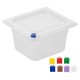 Hygiplas Click PP GN-bak 1/6 met deksel & 7 kleurclips 100 mm 1,5L (set van 4)