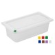Hygiplas Click PP GN-bak 1/3 met deksel & 7 HACCP-kleurclips 100 mm 3,6L (set van 4)