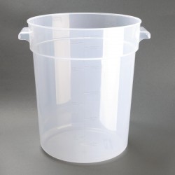 Vogue polypropyleen ronde vershoudbak 20L - Helder