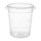 Vogue polypropyleen ronde vershoudbak 20L - Helder