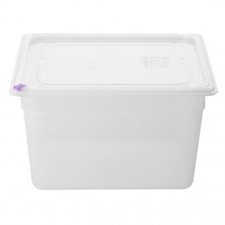 Hygiplas Click PP GN-bak 1/2 met deksel & 7 kleurclips 200 mm 11,7L - Set van 4