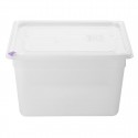 Hygiplas Click PP GN-bak 1/2 met deksel & 7 kleurclips 200 mm 11,7L - Set van 4