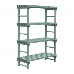 Jackstack Eurostelling 120x50cm – Kunststof Modulair Rek + GRATIS Vlonder
