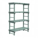 Jackstack Eurostelling 120x50cm – Kunststof Modulair Rek + GRATIS Vlonder