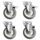 Buffalo Vogue zwenkwielen (4 stuks) – accessoire voor modulaire rekken CP829-A