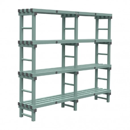 Jackstack Kunststof Eurostelling 200x40cm - SPECIALE AANBIEDING + GRATIS Vlonder
