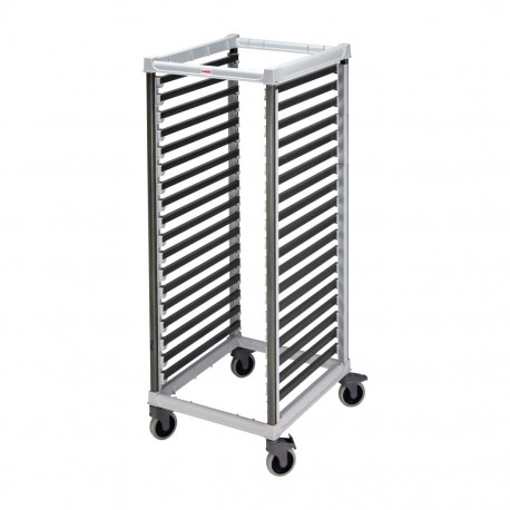 Cambro GN 2/1 Regaalwagen 18 Etages – Composiet, Grijs – voor 36x GN 1/1 Bakken