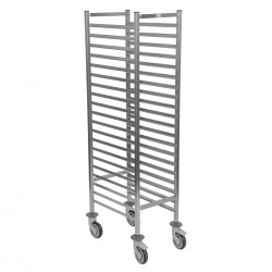 Matfer Bourgeat Gastronorm-Stellingwagen 20 Niveaus 1/1 GN – RVS Regaalwagen Zilver