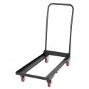 Bolero opvouwbare trolley voor klapstoelen - zwart gepoedercoat staal