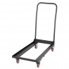 Bolero opvouwbare trolley voor klapstoelen - zwart gepoedercoat staal