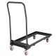Bolero opvouwbare trolley voor klapstoelen - zwart gepoedercoat staal