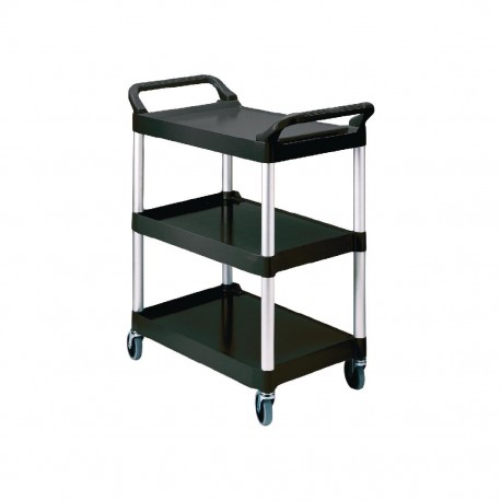 Rubbermaid Compacte Trolley Zwart - Stevige Serveerwagen voor Horeca en Keuken