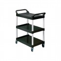 Rubbermaid Compacte Trolley Zwart - Stevige Serveerwagen voor Horeca en Keuken