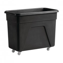 Zwarte polyethyleen serveerwagen medium 160L - 67x81,5x45,5cm