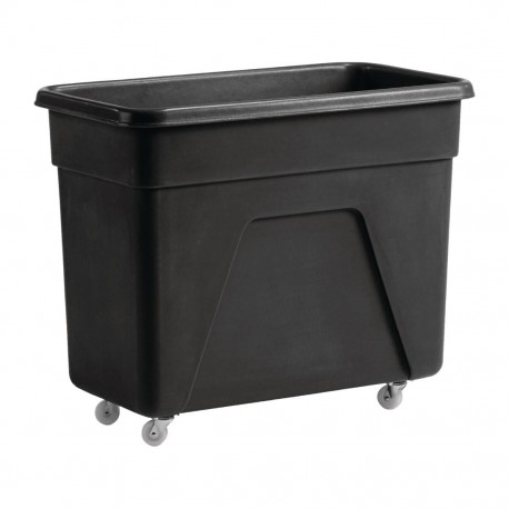 Zwarte polyethyleen serveerwagen medium 160L - 67x81,5x45,5cm
