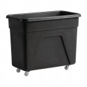 Zwarte polyethyleen serveerwagen medium 160L - 67x81,5x45,5cm