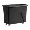 Zwarte polyethyleen serveerwagen medium 160L - 67x81,5x45,5cm