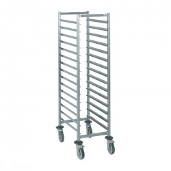 Tournus GN 1/1 stellingwagen 15 niveaus RVS – zilver