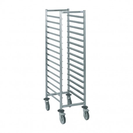 Tournus GN 1/1 stellingwagen 15 niveaus RVS – zilver