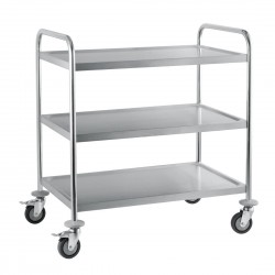Craven RVS serveerwagen met 3 etages – Zilver