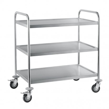 Craven RVS serveerwagen met 3 etages – Zilver