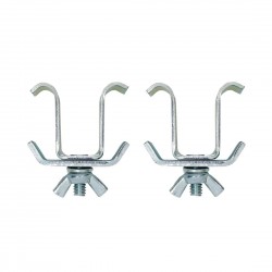 Metro Max Q L-vorm schapverbinders – set van 2 stuks, staal, zilver