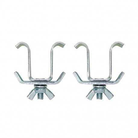 Metro Max Q L-vorm schapverbinders – set van 2 stuks, staal, zilver