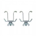 Metro Max Q L-vorm schapverbinders – set van 2 stuks, staal, zilver