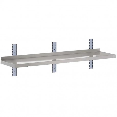 Gastro-M complete RVS wandplank 1 niveau 160x40cm - volledige montageset