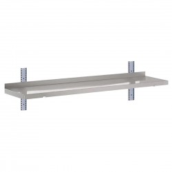 Gastro-M Complete wandplank 1 niveau 120x40cm RVS - volledige montageset (excl. schroeven)