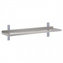 Gastro-M Complete wandplank 1 niveau 120x40cm RVS - volledige montageset (excl. schroeven)