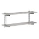 Gastro-M complete wandplankenset 2 niveaus 120x40cm - volledige montageset (excl. schroeven)