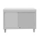 Vogue Staande Vloerkast RVS 900x1200x600mm - Zilver