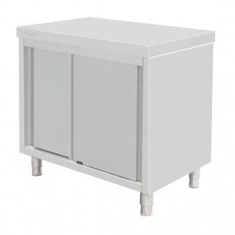 Vloerstaande Kast RVS Zilver 900x900x600mm - Vogue