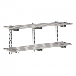 Gastro-M RVS wandrek 2 niveaus 180x40cm - complete montageset