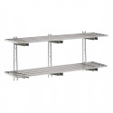 Gastro-M RVS wandrek 2 niveaus 180x40cm - complete montageset