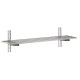 Gastro-M RVS wandplank 120x40 cm - complete montageset, 1 niveau