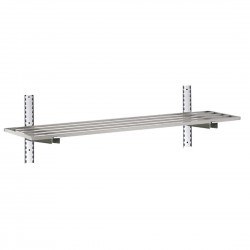 Gastro-M RVS wandplank 120x40 cm - complete montageset, 1 niveau