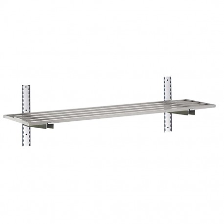 Gastro-M RVS wandplank 120x40 cm - complete montageset, 1 niveau