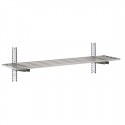 Gastro-M RVS wandplank 120x40 cm - complete montageset, 1 niveau