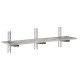 Gastro-M RVS wandplank 140x40cm - complete montageset, 1 niveau