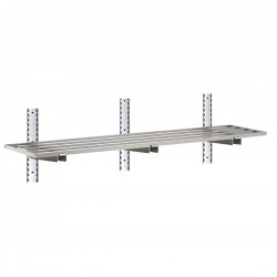 Gastro-M RVS wandplank 140x40cm - complete montageset, 1 niveau