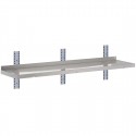 Gastro-M RVS wandplank 1-laags 140x40 cm - complete montageset