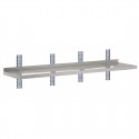 Gastro-M RVS wandschap 200x40cm - complete montageset met 1 niveau
