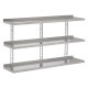 Gastro-M RVS stellingset 3 niveaus 140x40cm - complete montageset